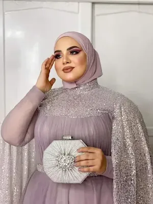 فساتين سواريه محجبات بسيطة للسمينات